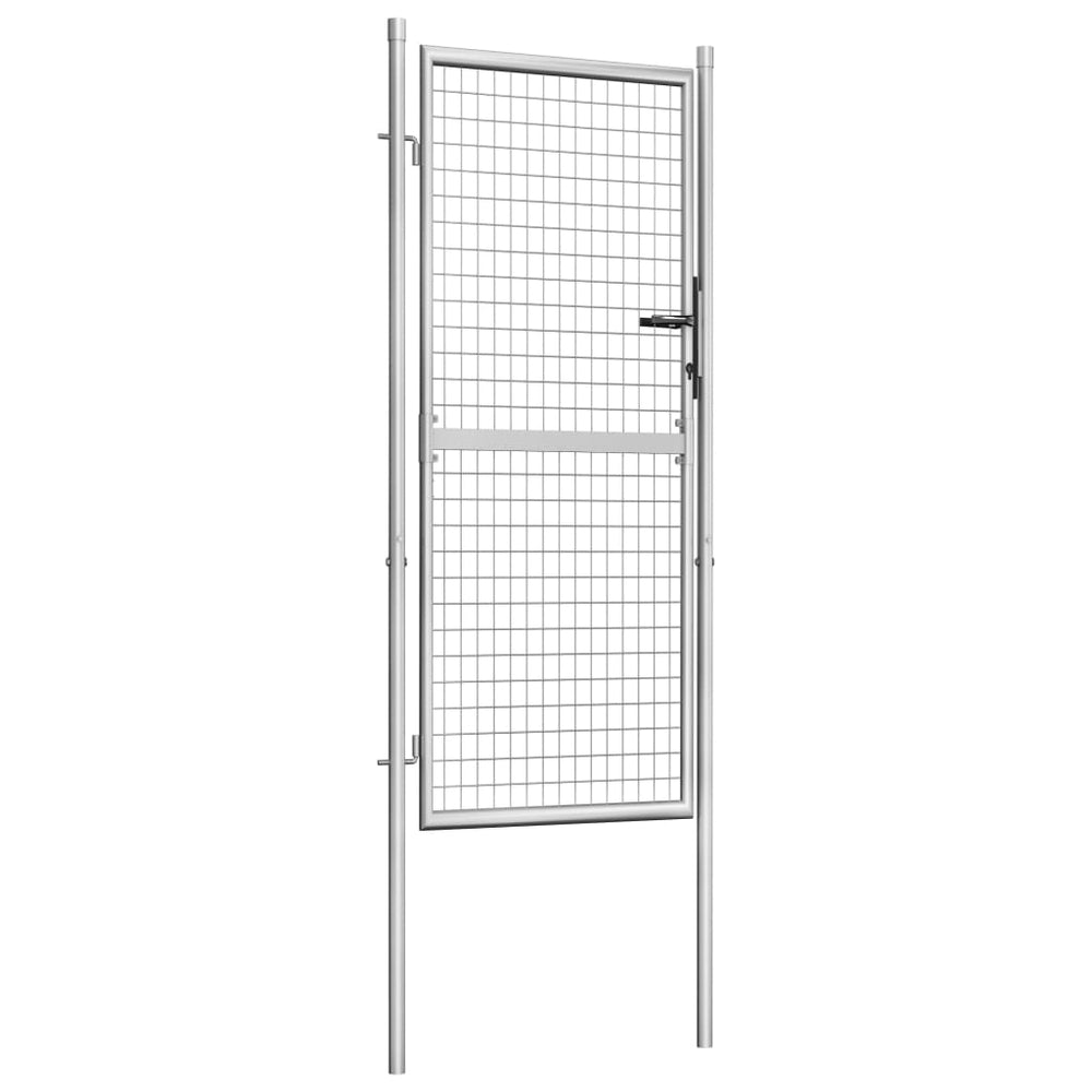 Sodo vartai, sidabrinės sp., 105x225cm, galvanizuotas plienas