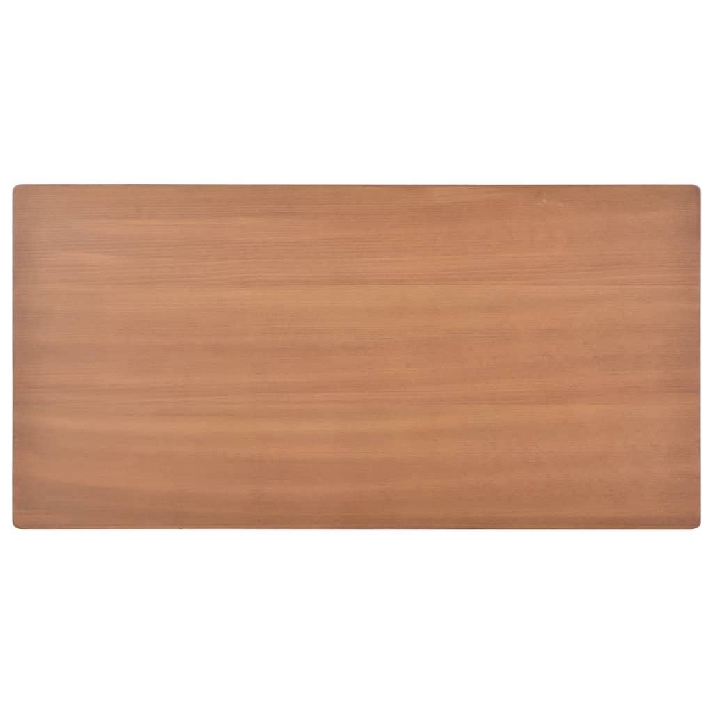 Valgomojo stalas, rudos spalvos, 120x60x73cm, fanera ir plienas