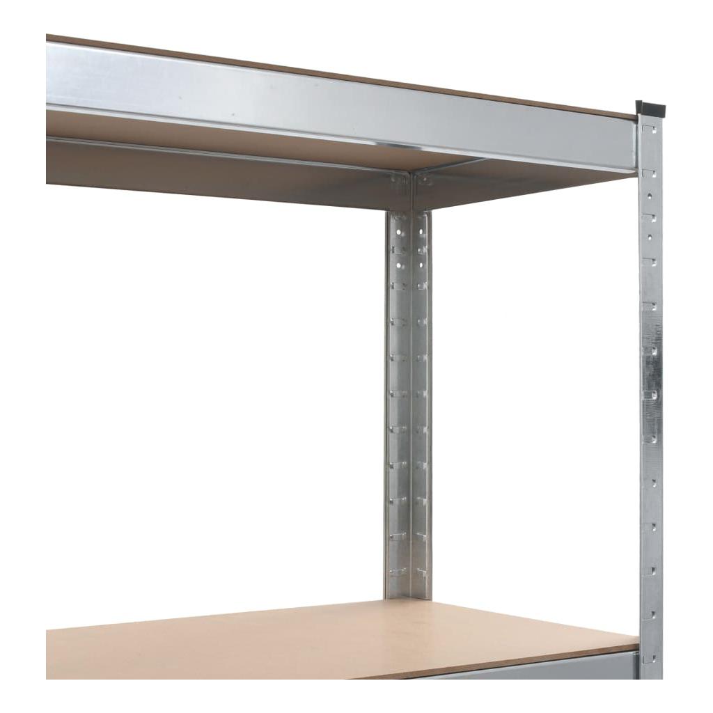 Lentynos, 2vnt., sidabrinės sp., 80x40x160cm, plienas ir MDF