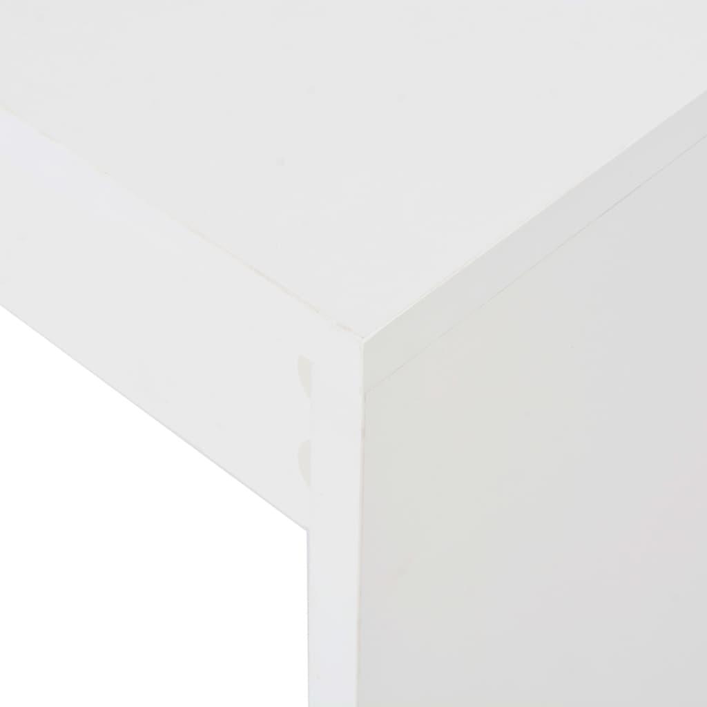 Baro stalas su lentyna, baltas, 110x50x103cm