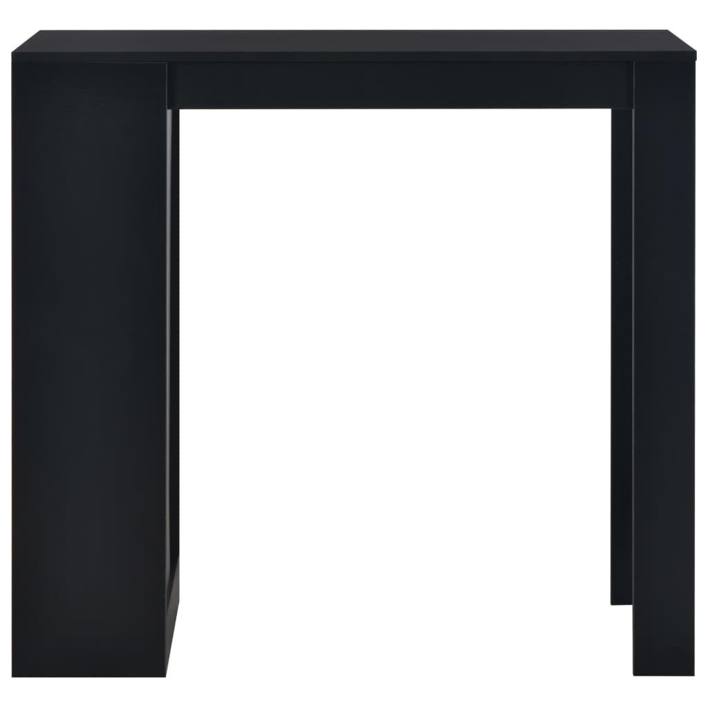 Baro stalas su lentyna, juodas, 110x50x103cm