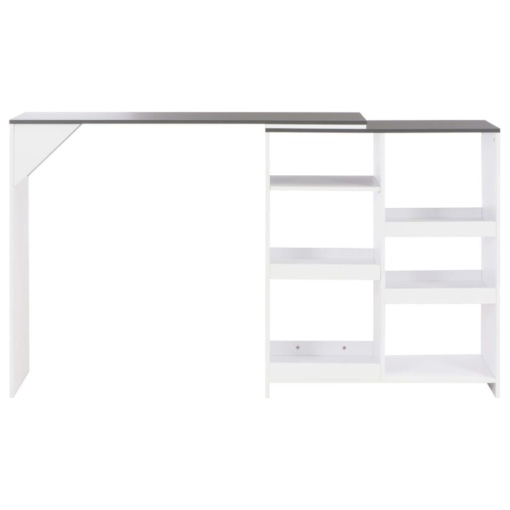 Baro stalas su judinama lentyna, baltos sp., 138x40x120cm