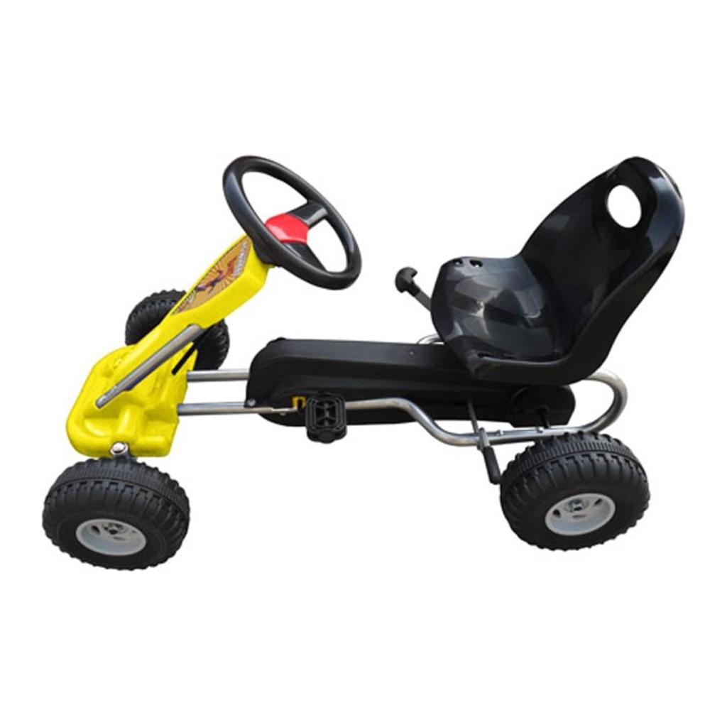 Kartingas, minamas pedalais, geltonas