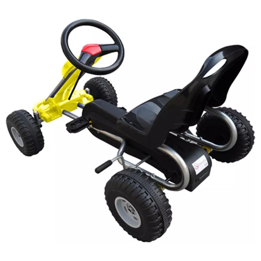 Kartingas, minamas pedalais, geltonas