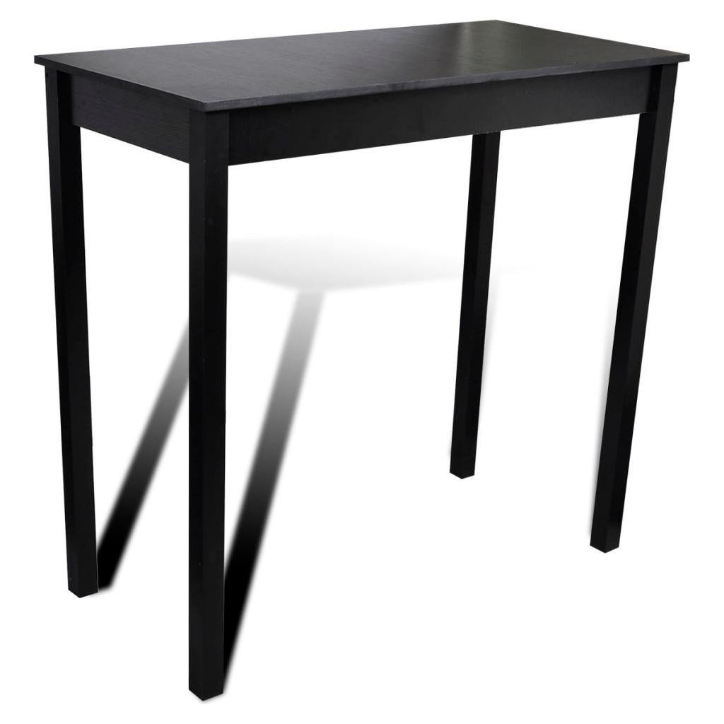 Baro stalas, MDF, juodas, 115x55x107 cm