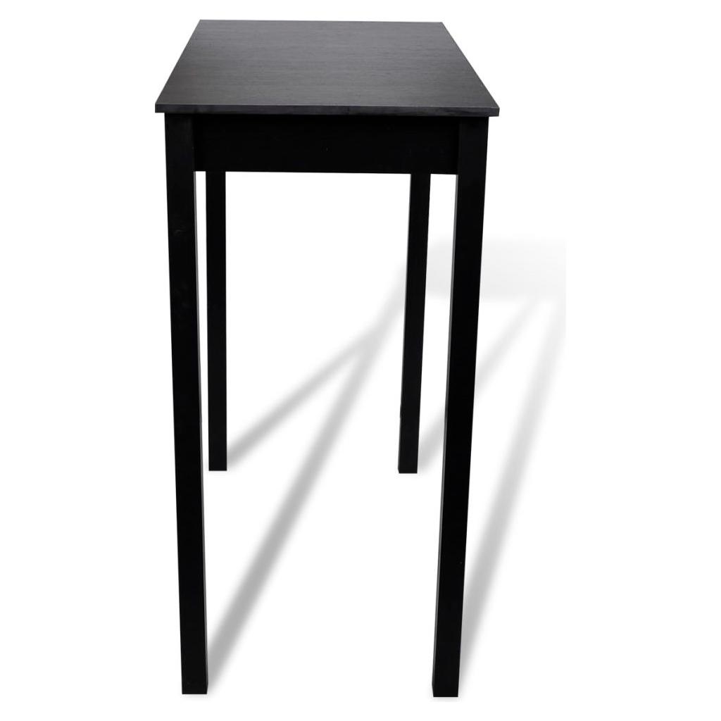 Baro stalas, MDF, juodas, 115x55x107 cm