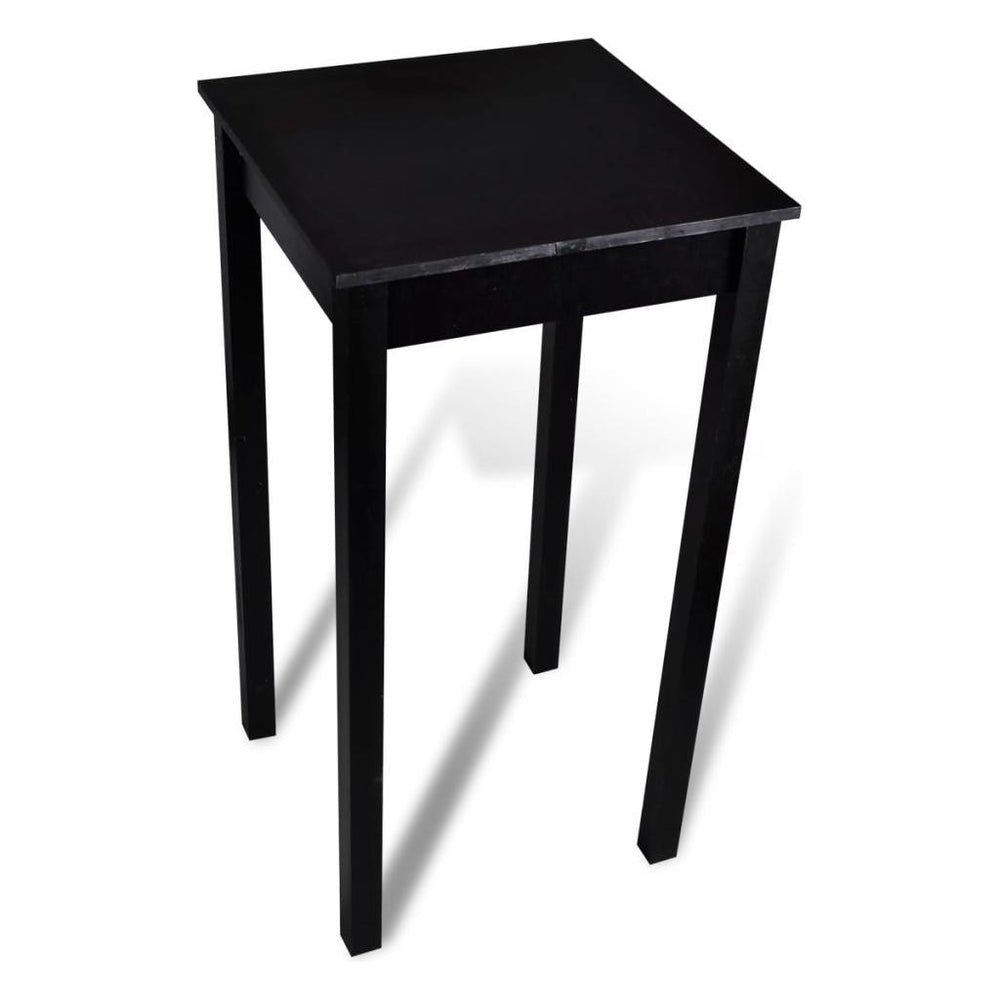 Baro stalas, MDF, juodas, 55x55x107 cm