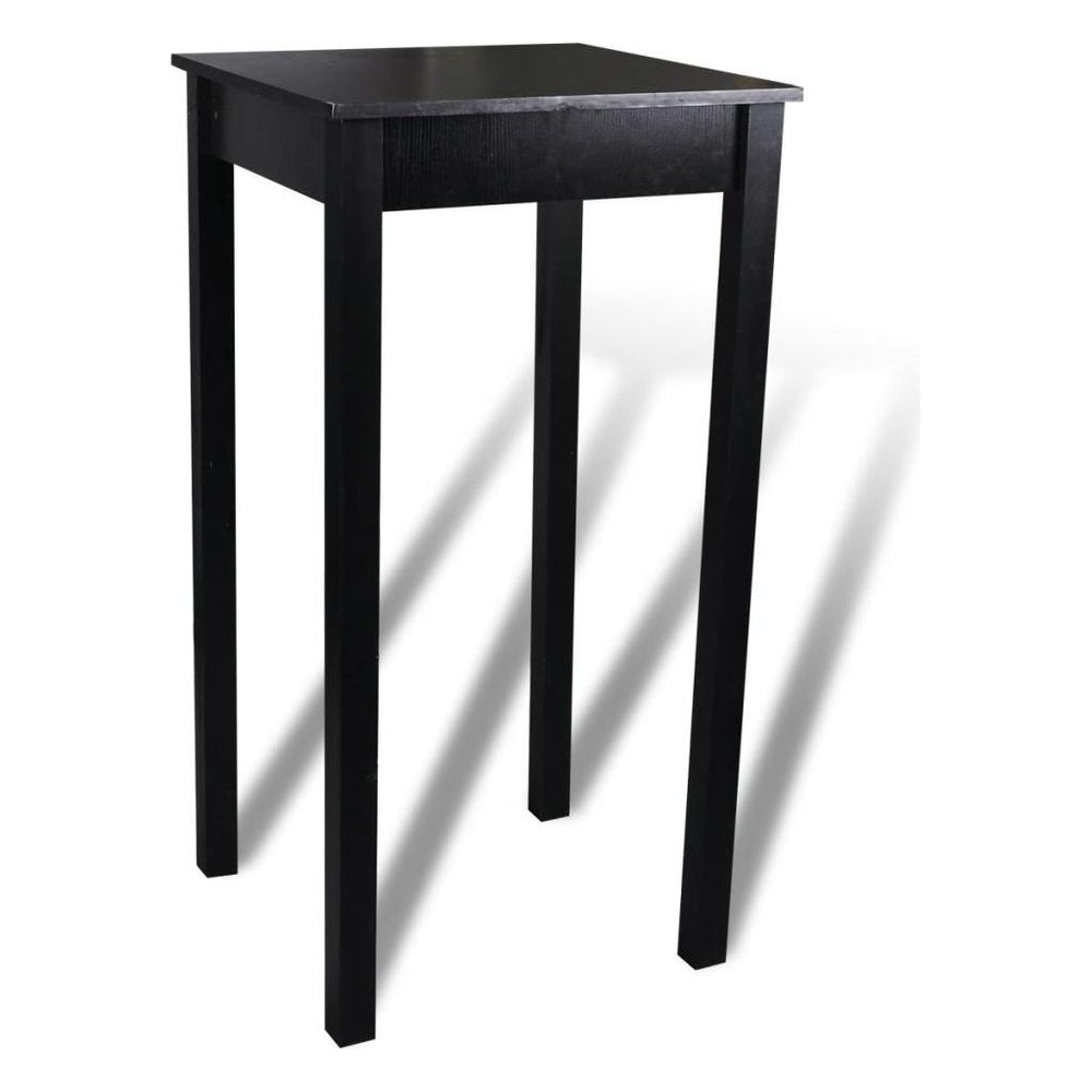 Baro stalas, MDF, juodas, 55x55x107 cm
