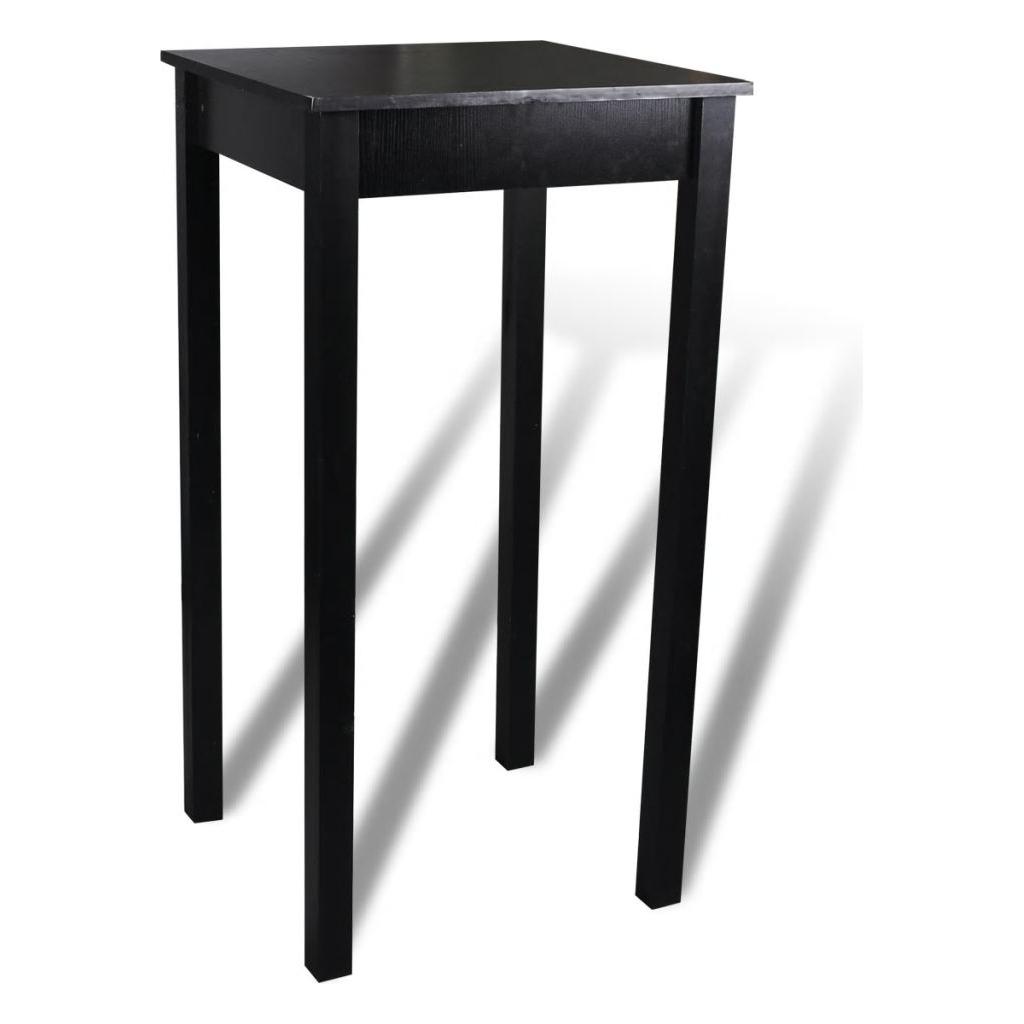 Baro stalas, MDF, juodas, 55x55x107 cm
