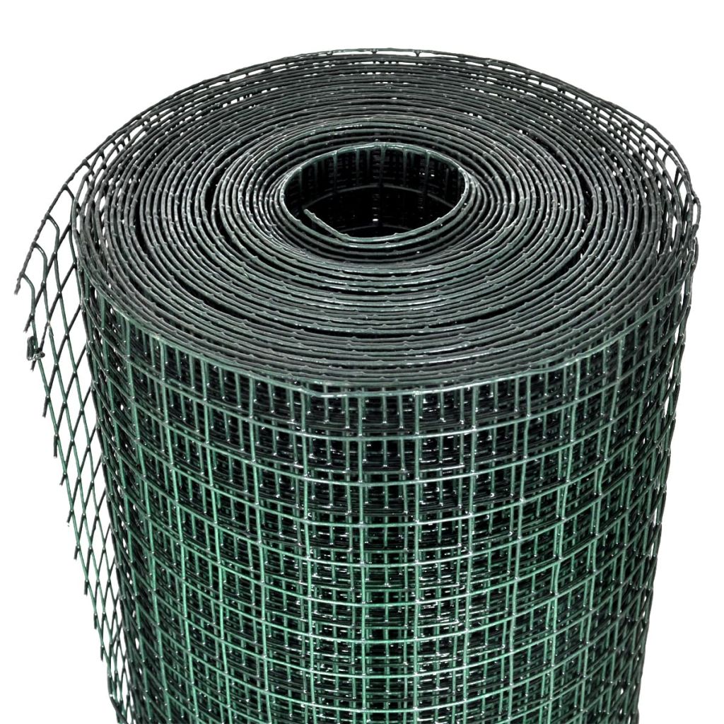 Vielinis Tinklas 1m x 10m, Dengtas PVC, Galvanizuotas, Akys 12 x 12 mm