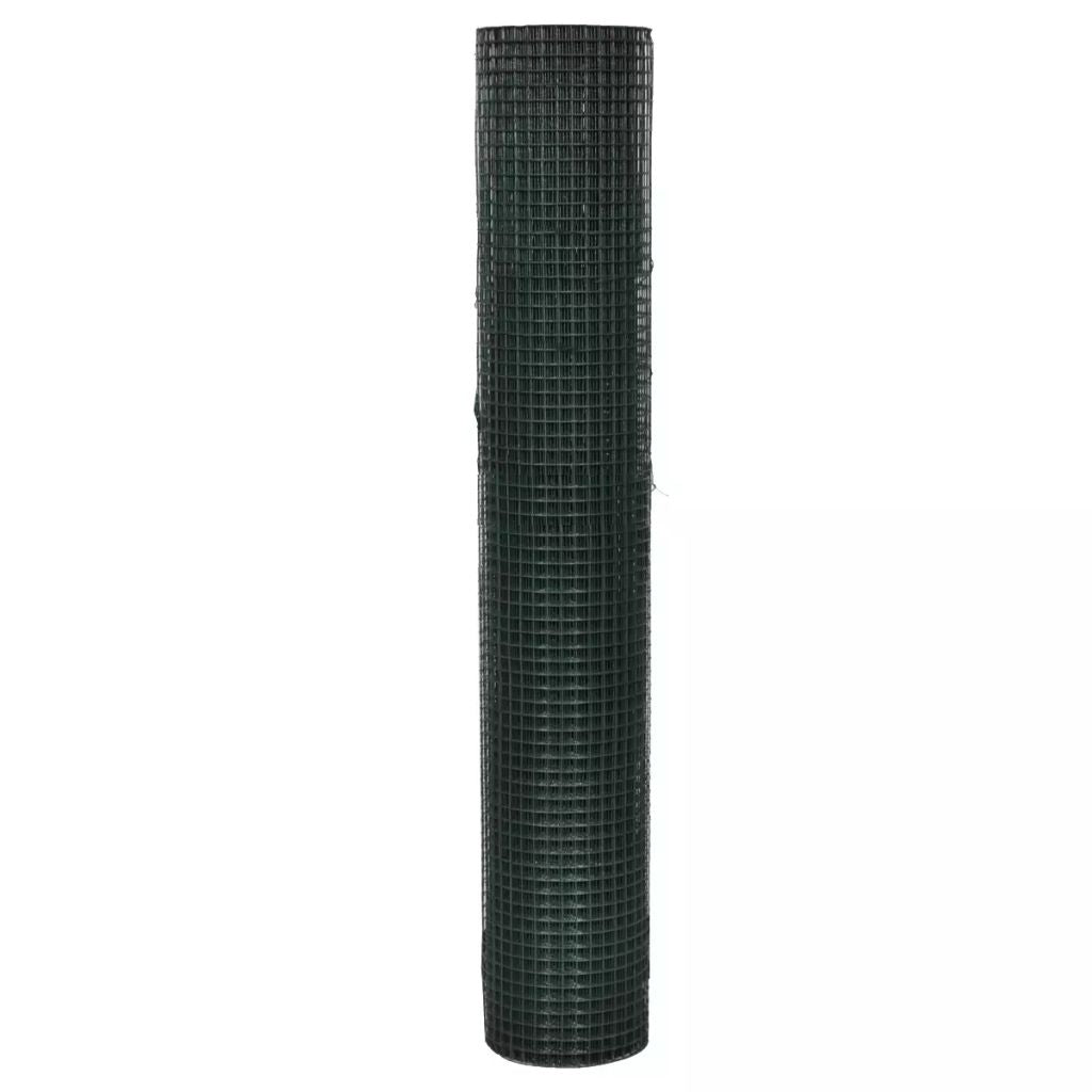 Vielinis Tinklas 1mx25m, Dengtas PVC, Galvanizuotas, Kvadratinės Akys