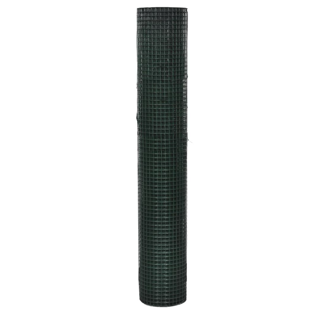 Vielinis Tinklas 1m x 25m, Dengtas PVC, Galvanizuotas, Akys 16 x 16 mm