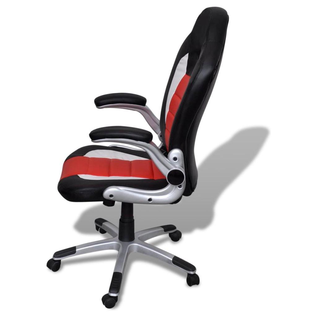 Modernaus Dizaino, Dirbtinės Odos Biuro Kėdė, Raudona