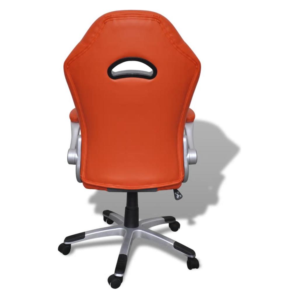 Modernaus Dizaino Dirbtinės Odos Biuro Kėdė, Oranžinė