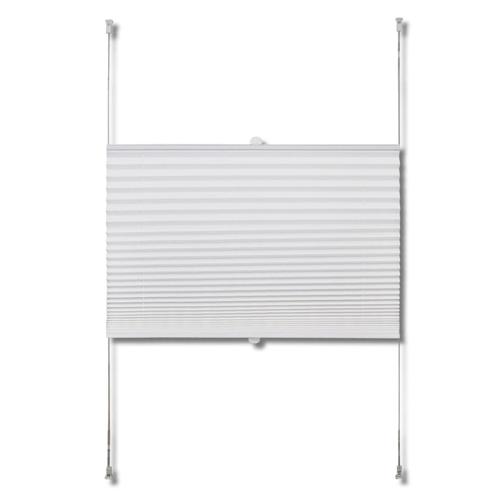 Plisuotos Žaliuzės, 40 x 125 cm, Baltos