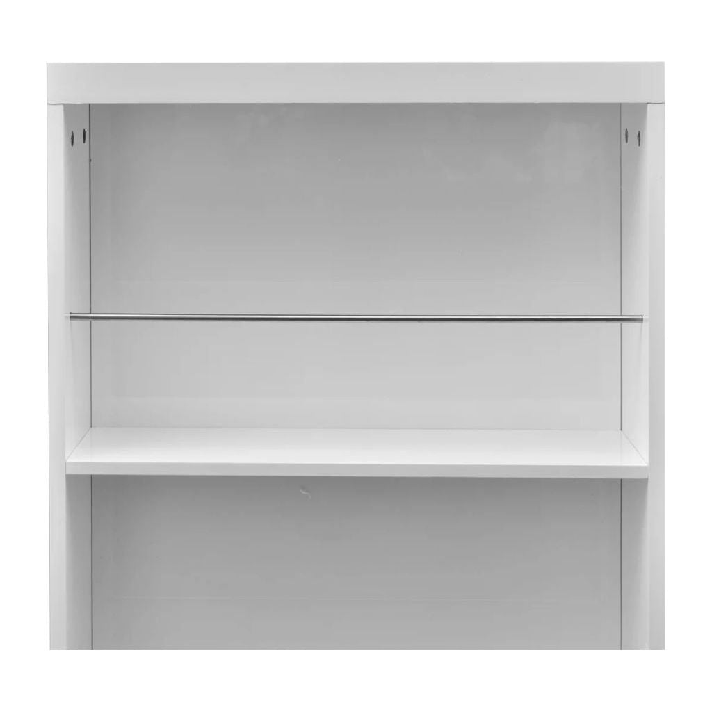 Baro stalas, MDF, su vyno stovu, ypač blizgus, baltas