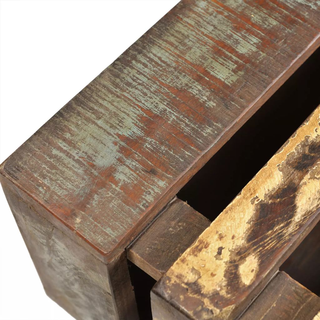 Perdirbtos medienos kavos staliukas su 4 ratukais