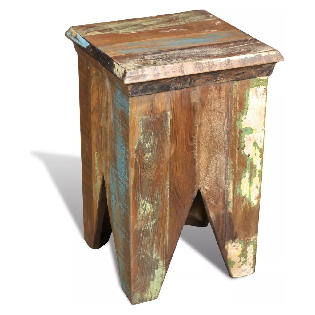 Kėdutė, perdirbta mediena, senovinio stiliaus