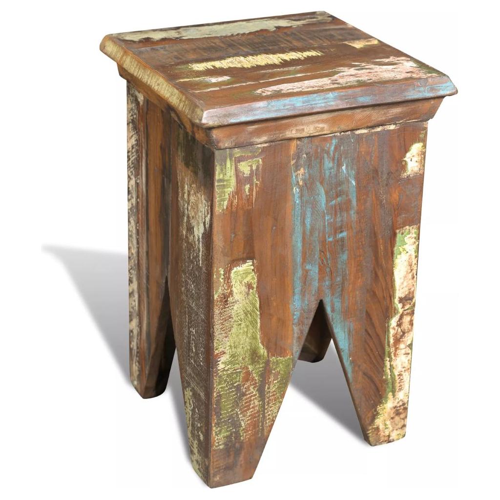 Kėdutė, perdirbta mediena, senovinio stiliaus