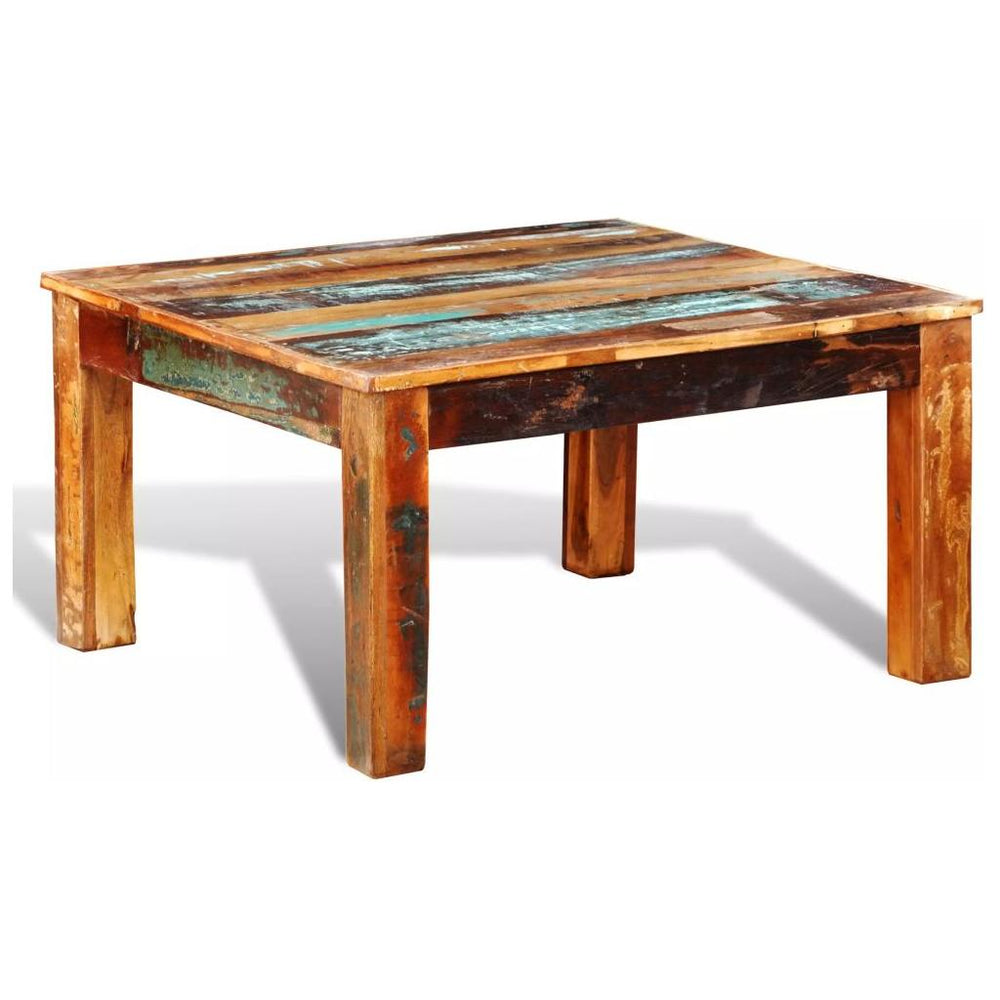 Kavos staliukas, kvadratinis, perdirbta mediena