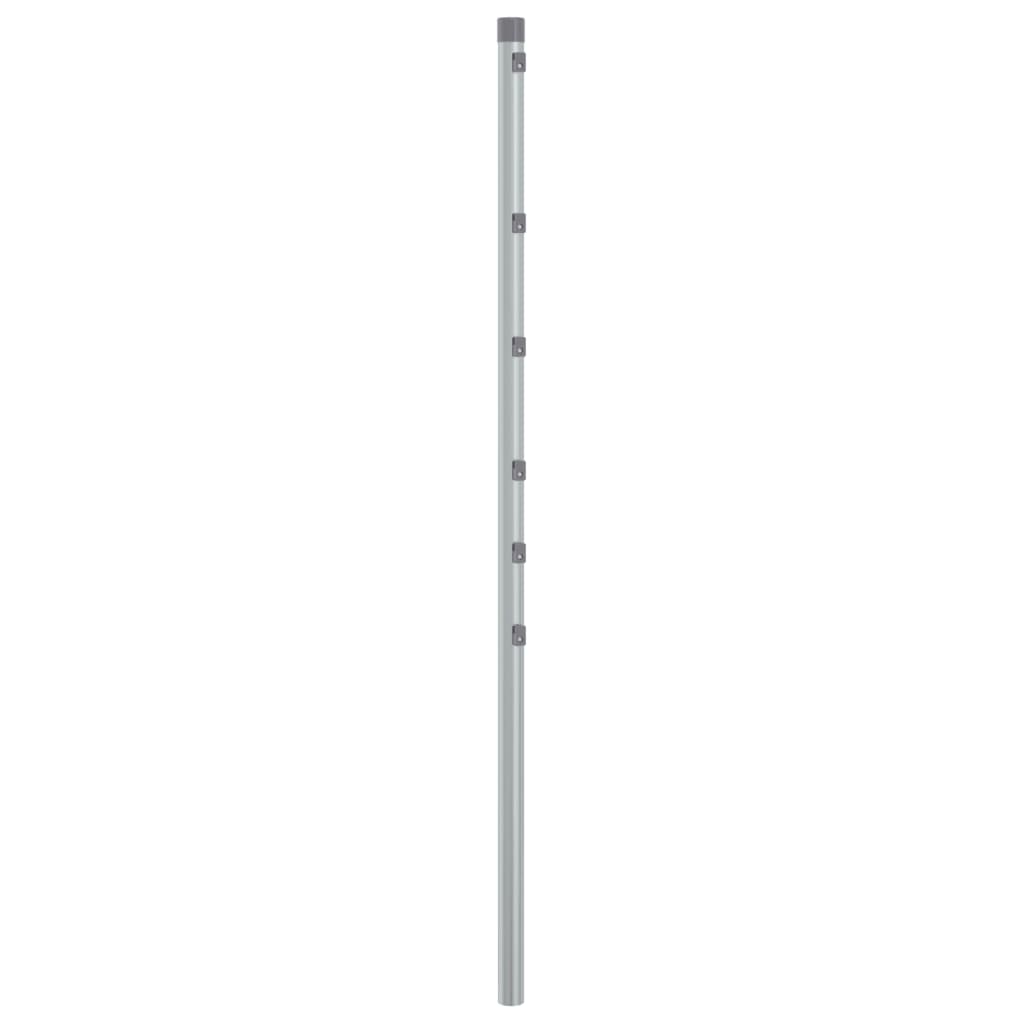 Tvoros stulpai, 15vnt., sidabriniai, 120cm, plienas