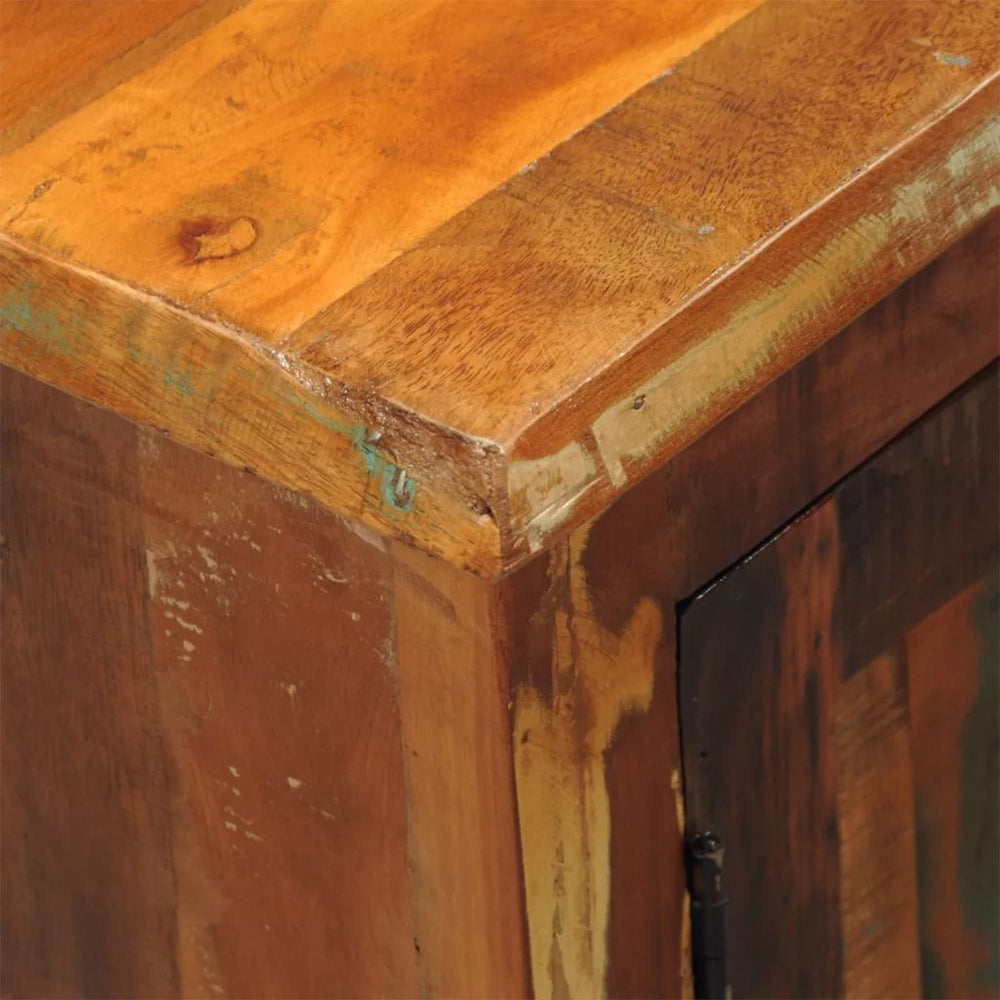 Perdirbtos masyvios medienos spintelė su 2 durimis, vintažinė