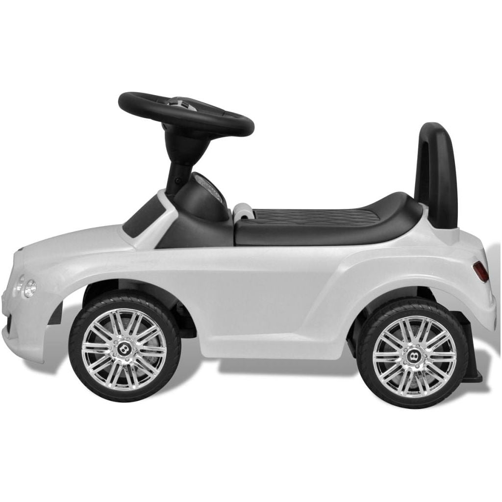 Bentley Vaikiškas Automobilis Paspirtukas, Baltas
