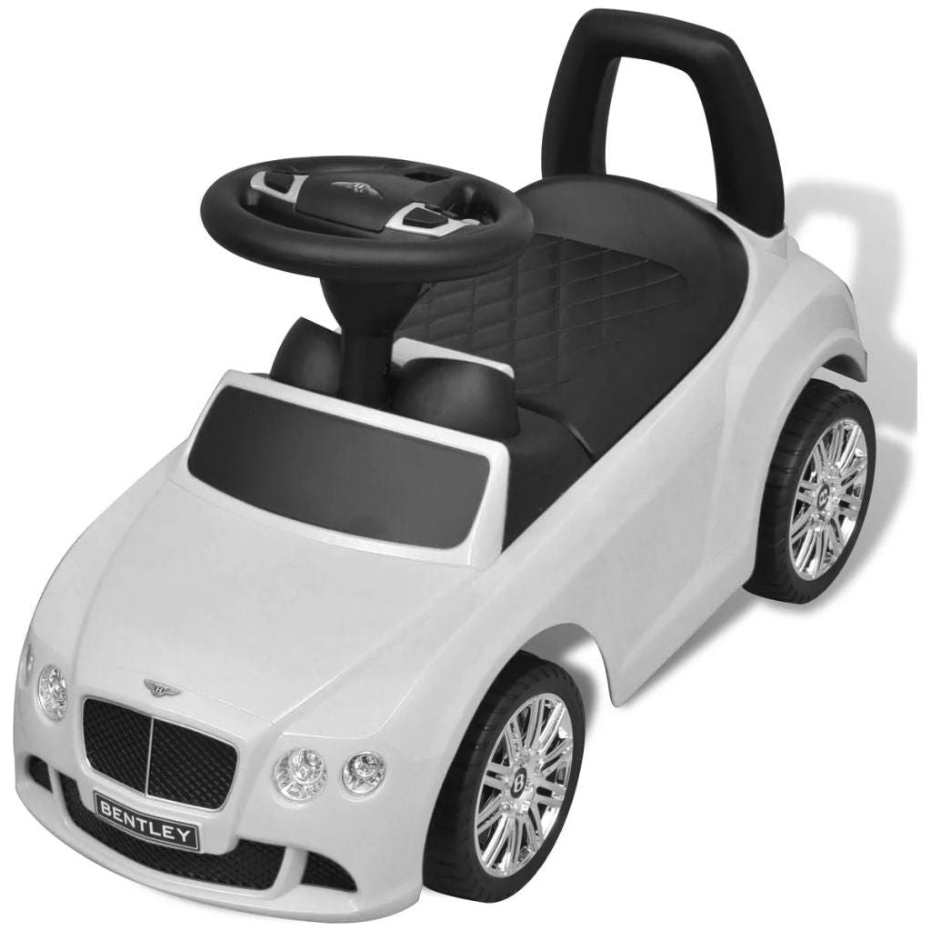 Bentley Vaikiškas Automobilis Paspirtukas, Baltas