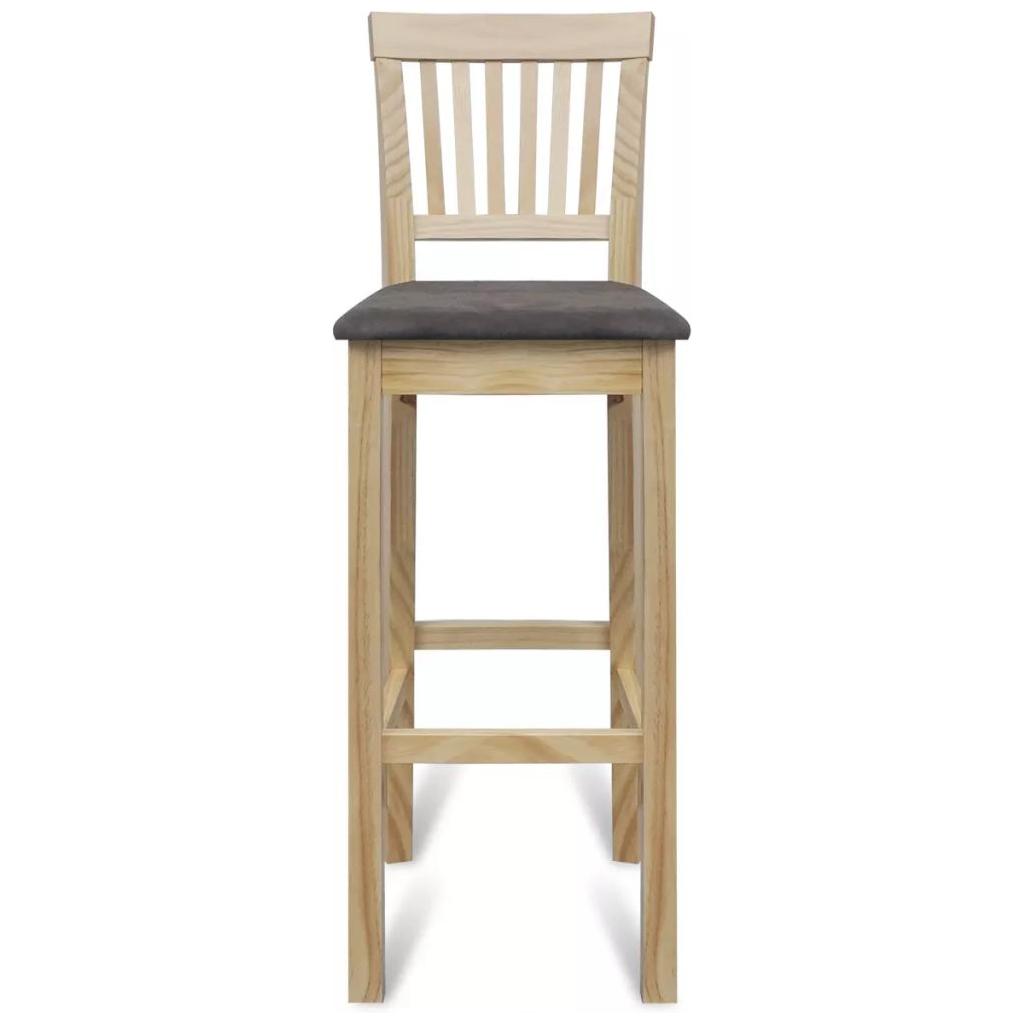 Baro kėdės, 2 vnt., mediena, natūralios spalvos