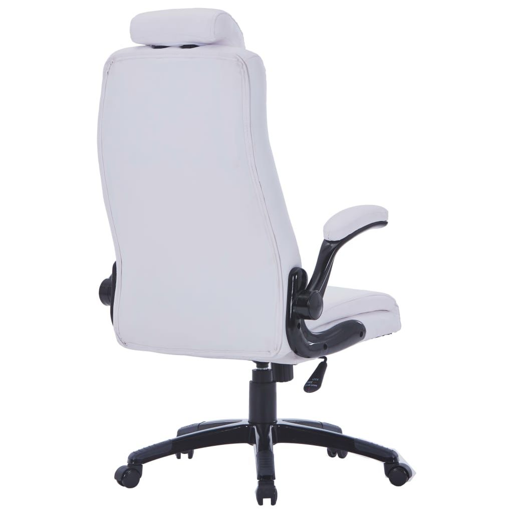 Balta Dirbtinės Odos Biuro Kėdė, Reguliuojama, Sukamoji