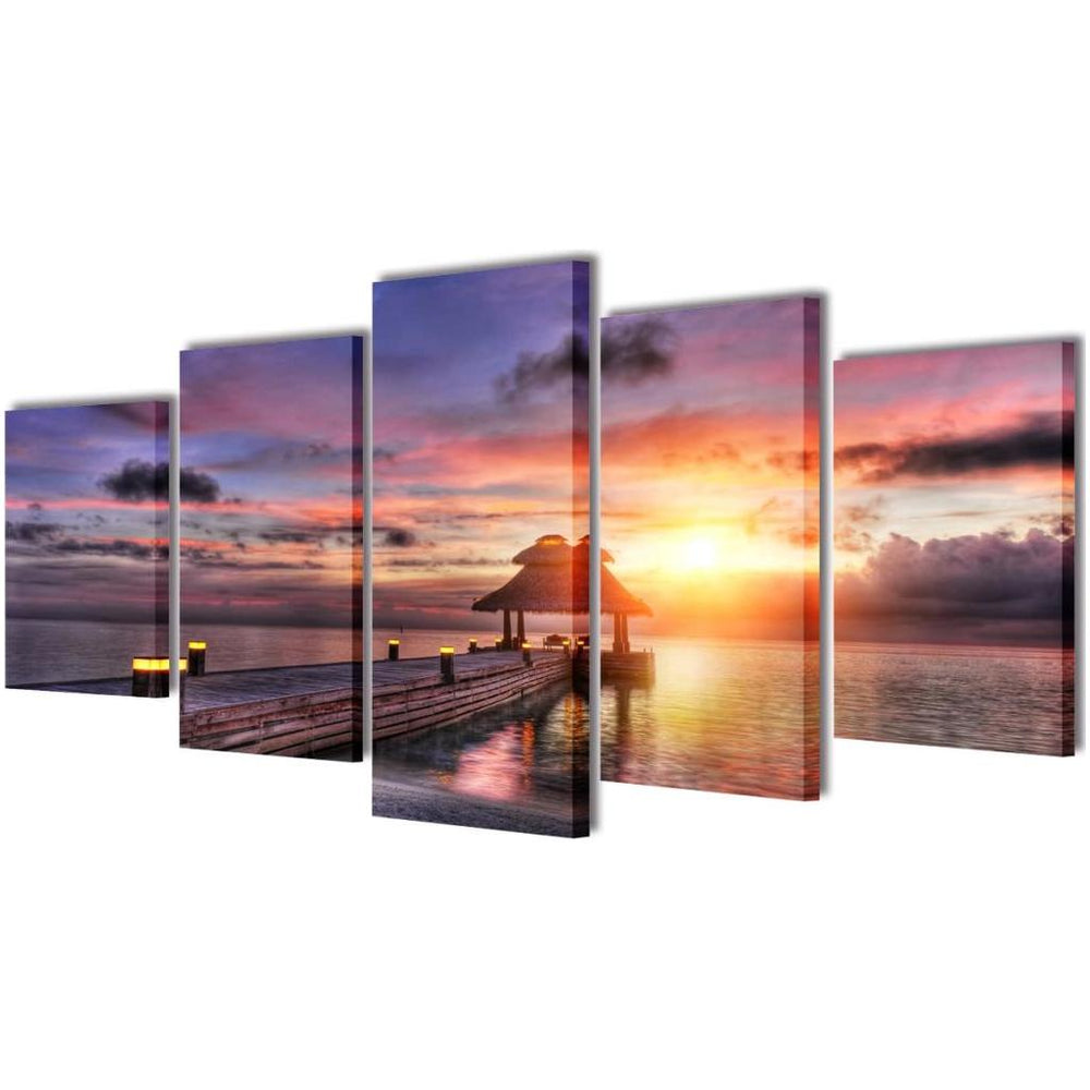 Fotopaveikslas "Paplūdimys ir Pavėsinė" ant Drobės 200 x 100 cm