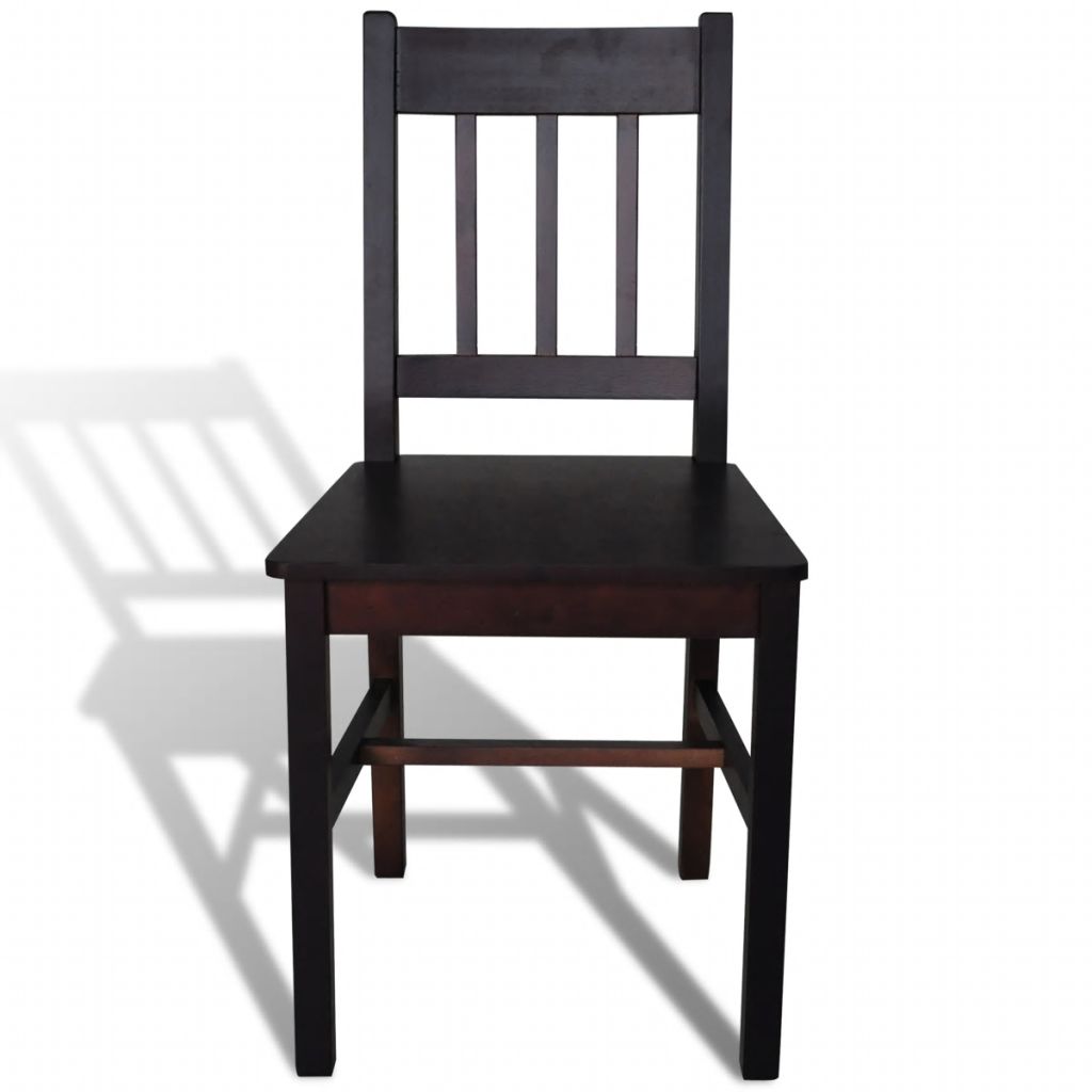 Valgomojo kėdės, 2 vnt., medinės, rudos