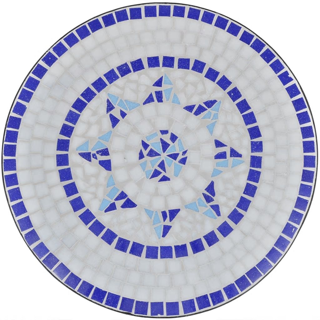 Stalas 60 cm, Mėlynos/Baltos Spalvos Mozaika