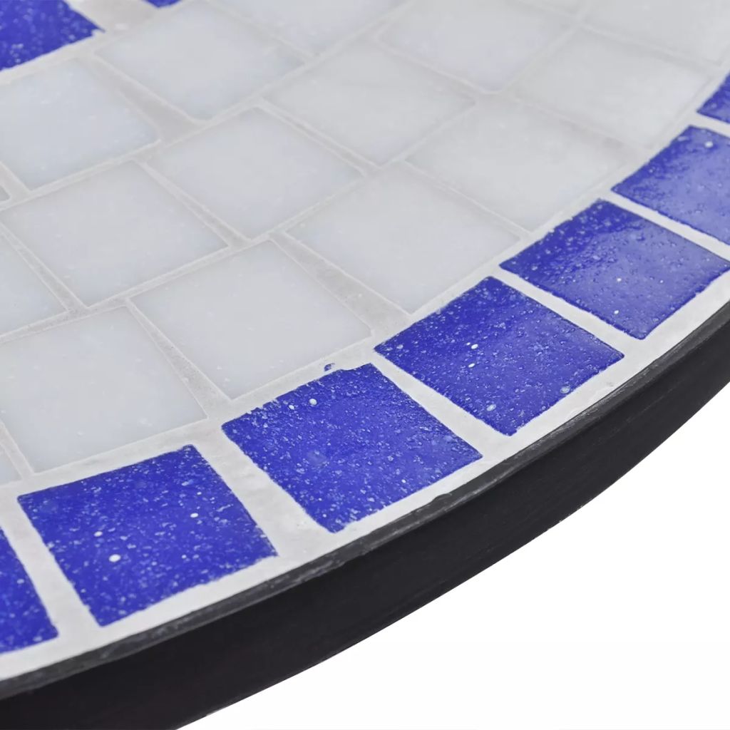 Stalas 60 cm, Mėlynos/Baltos Spalvos Mozaika