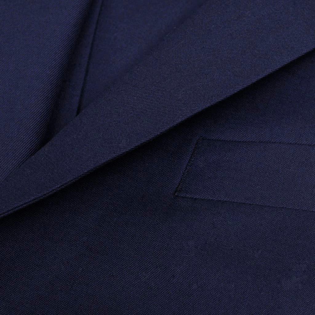 Klasikinis Trijų Dalių Vyriškas Kostiumas, 54 Dydis, Tamsiai Mėlynas