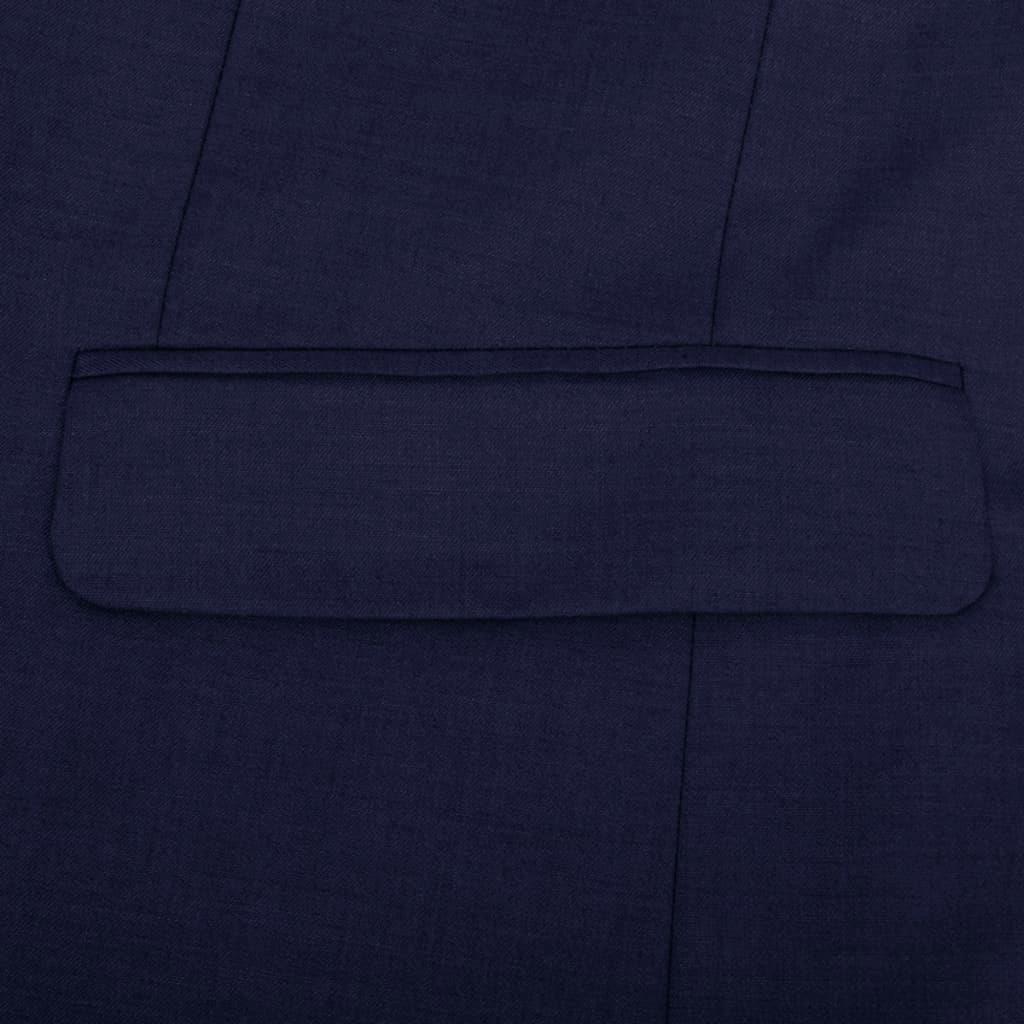 Klasikinis Trijų Dalių Vyriškas Kostiumas, 54 Dydis, Tamsiai Mėlynas