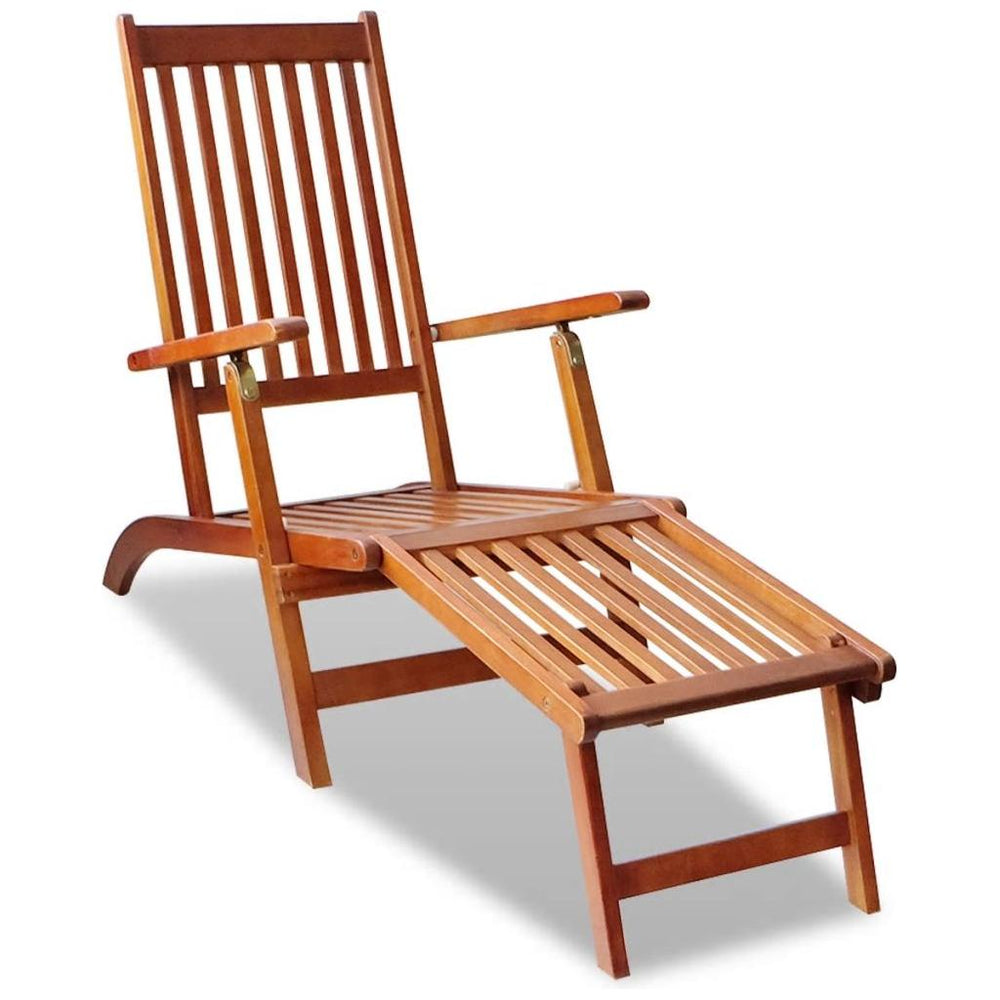 Kėdė terasai su atrama kojoms, akacijos mediena