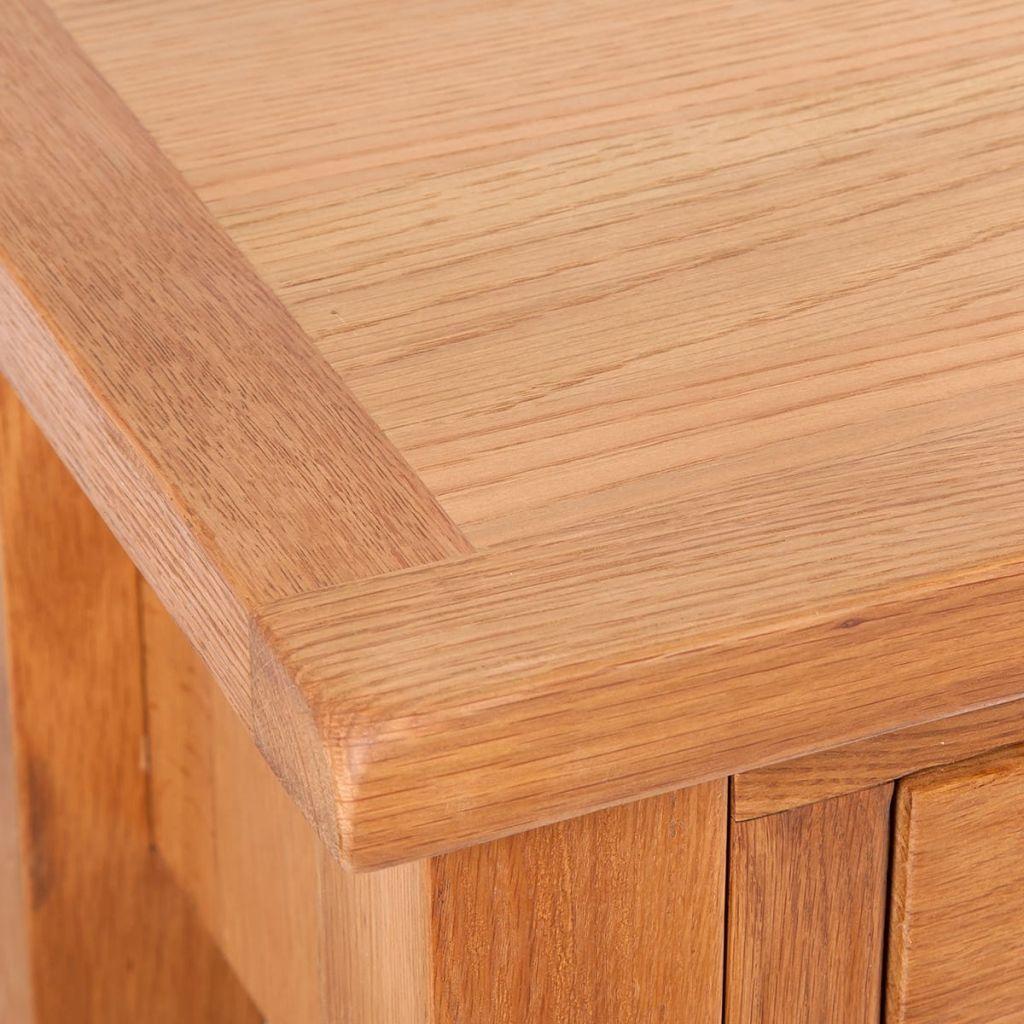 Konsolinis stal. su 2 stalčiais, 83x30x73cm, ąžuolo med. mas.