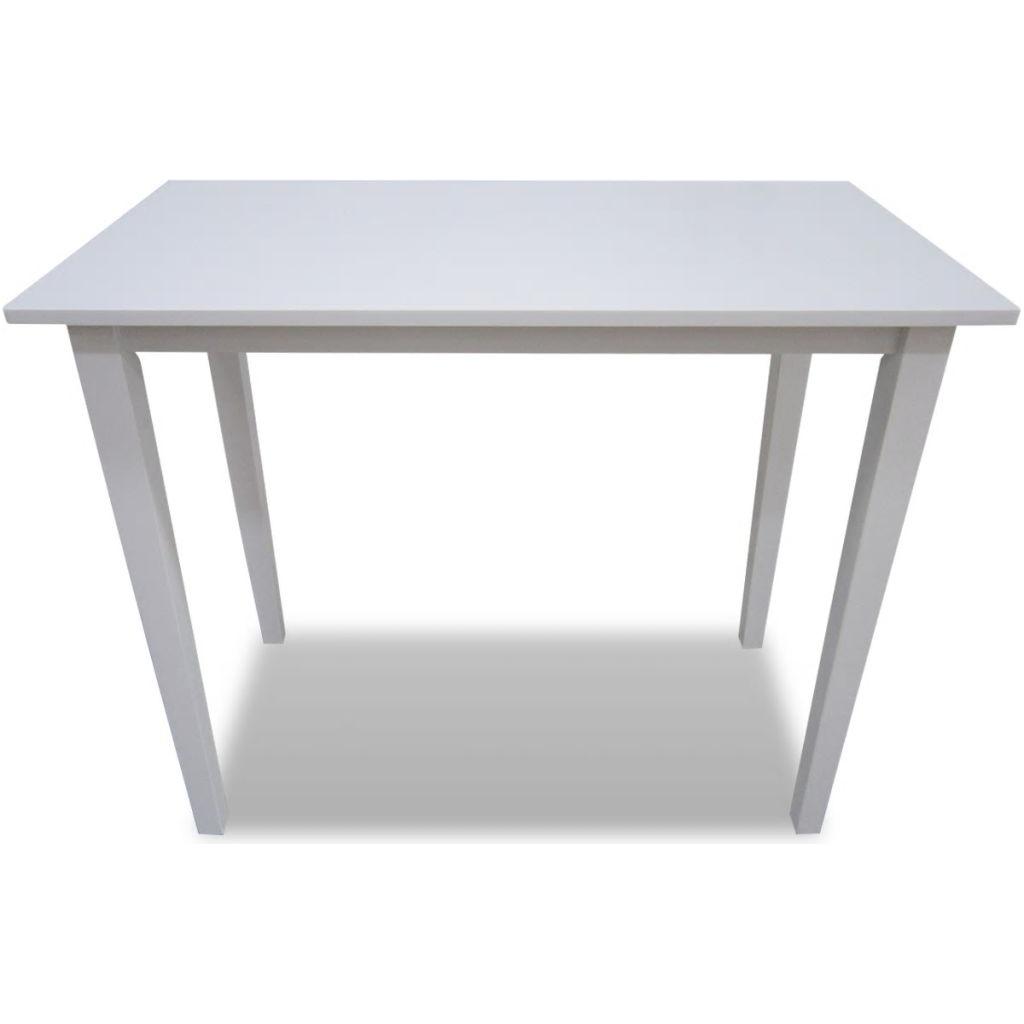 Medinis baro stalas, baltas