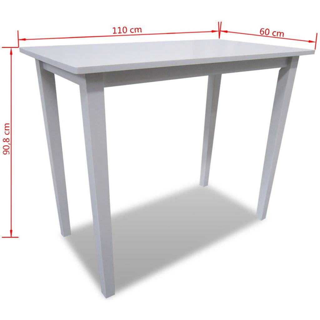 Medinis baro stalas, baltas