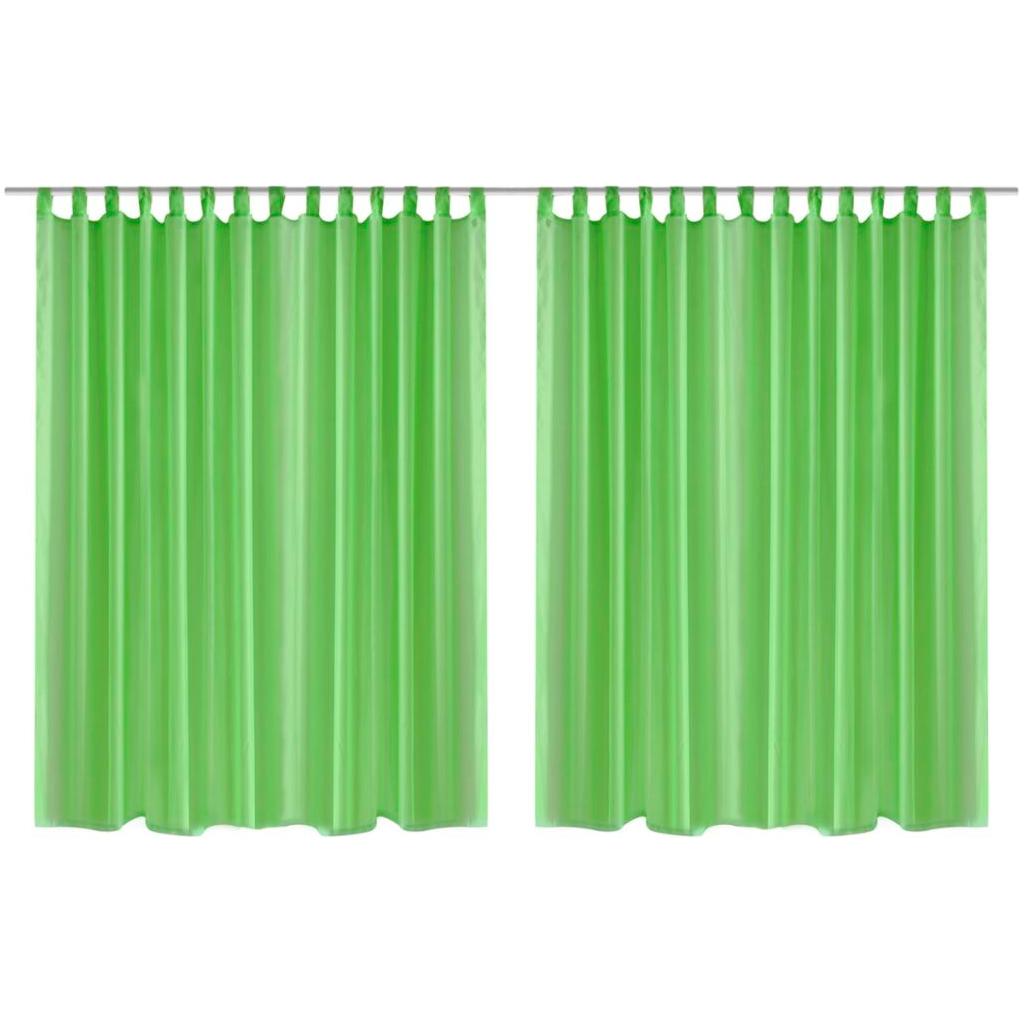 2 Dieninės Užuolaidos, Žalios, 290 x 175 cm