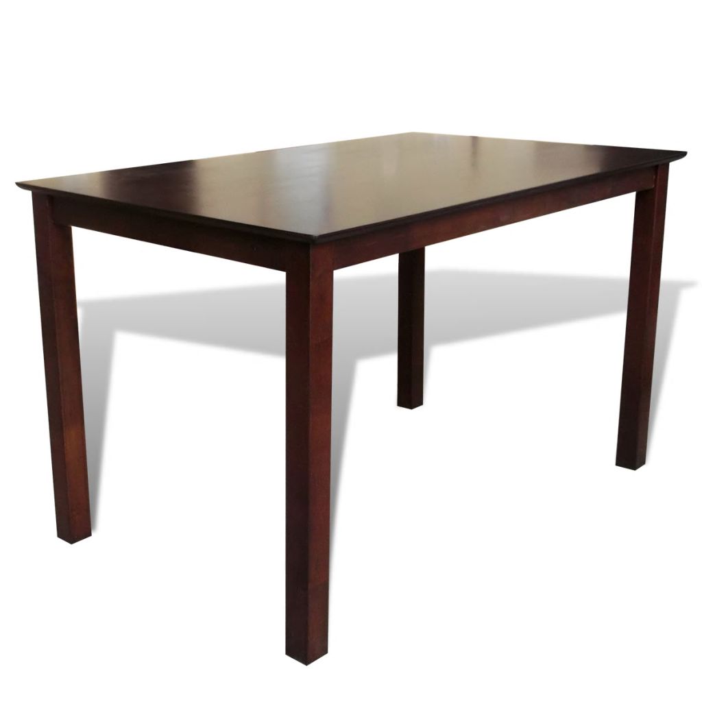 Valgomojo stalas, 110 cm, masyvi mediena, rudas
