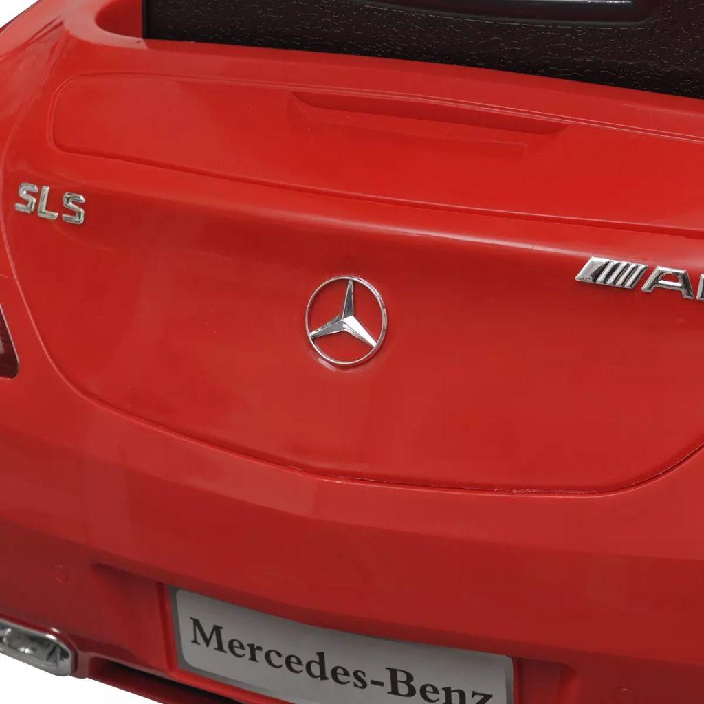 El. automobilis MERCEDES BENZ SLS AMG, raudonas, 6 V, su nuot. pultu