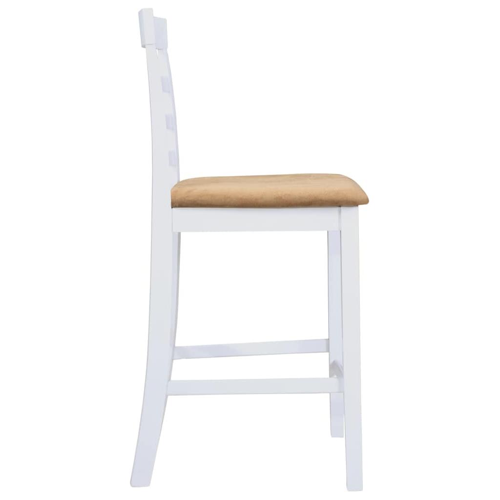 Medinio baro staliuko ir 4 baro kėdžių komplektas, baltas