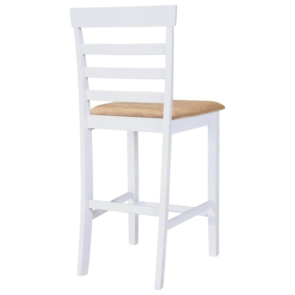 Medinio baro staliuko ir 4 baro kėdžių komplektas, baltas