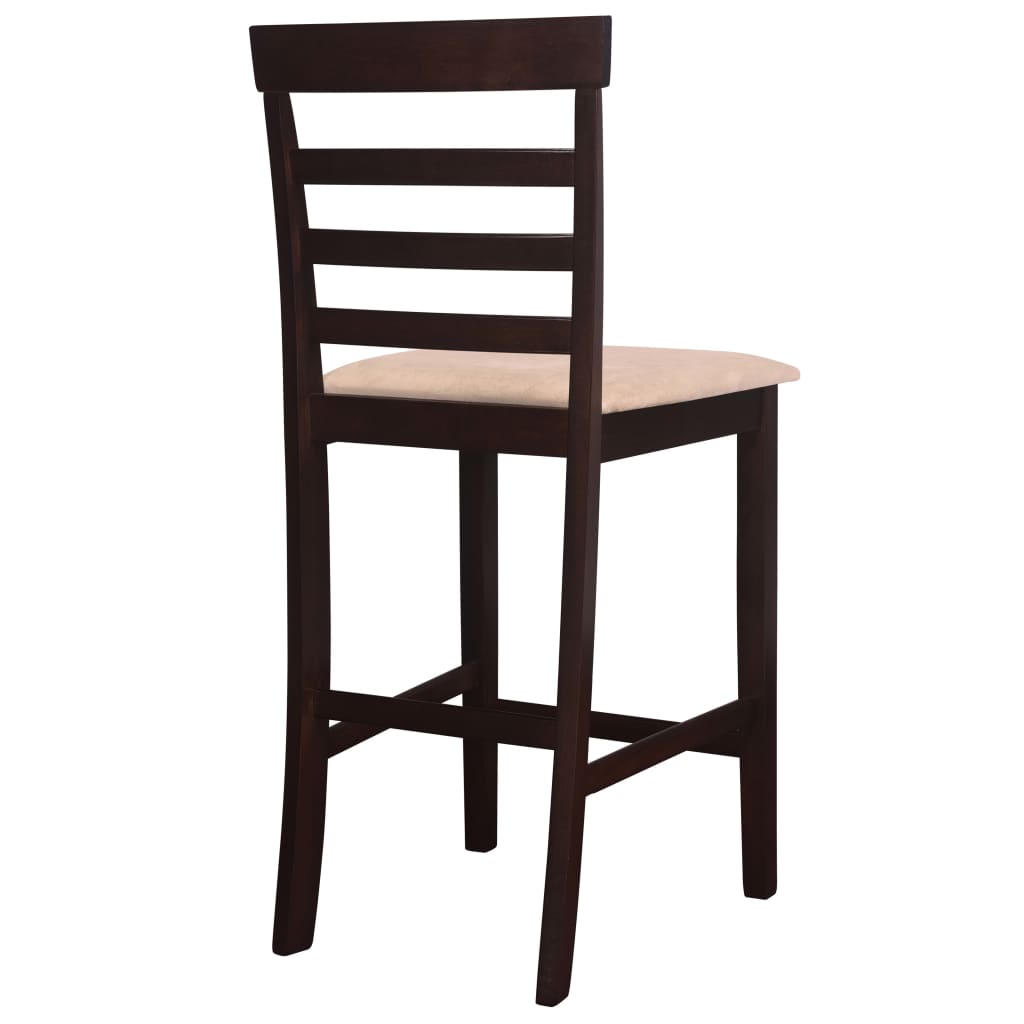 Rudas medinis baro stalo ir 4 baro kėdžių komplektas