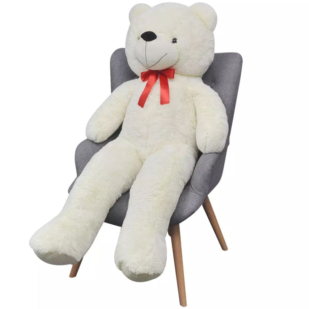 XXL Minkštas pliušinis žaislas meškiukas, baltas, 100cm