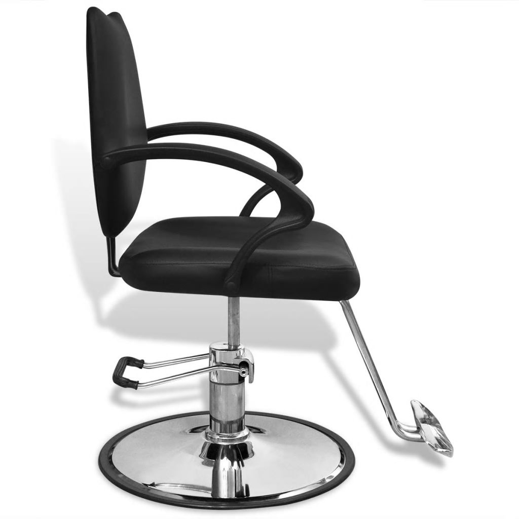 Profesionali kirpėjo kėdė, dirbtinės odos, juoda