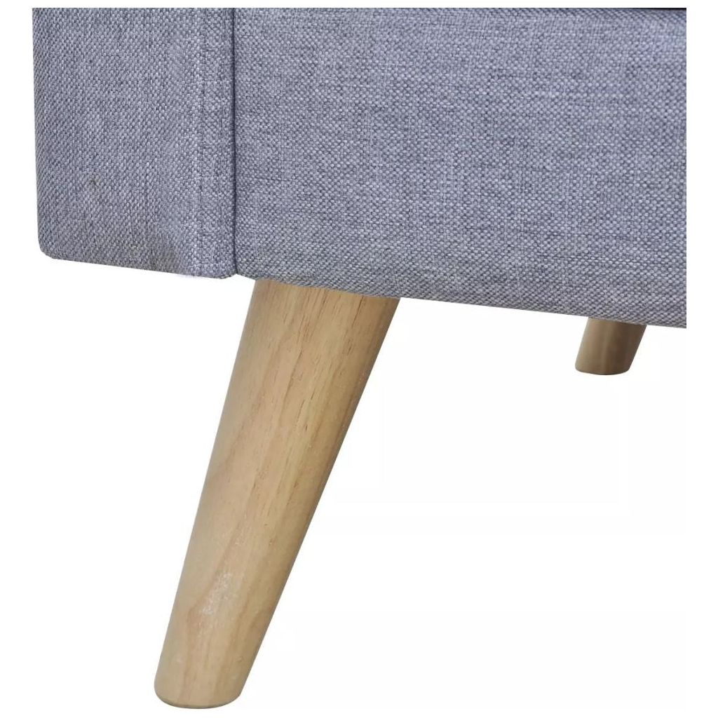 Dvivietė sofa, audinys, šviesiai pilka