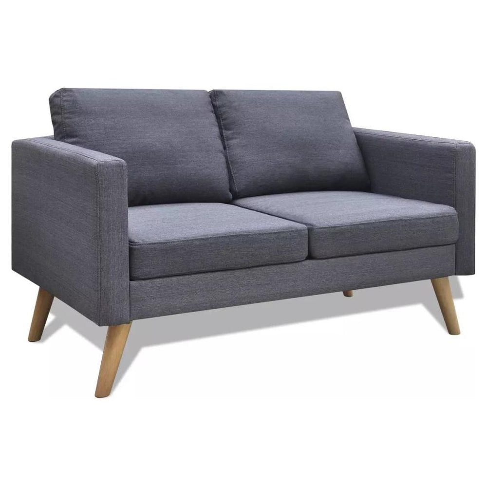 Dvivietė sofa, audinys, tamsiai pilka